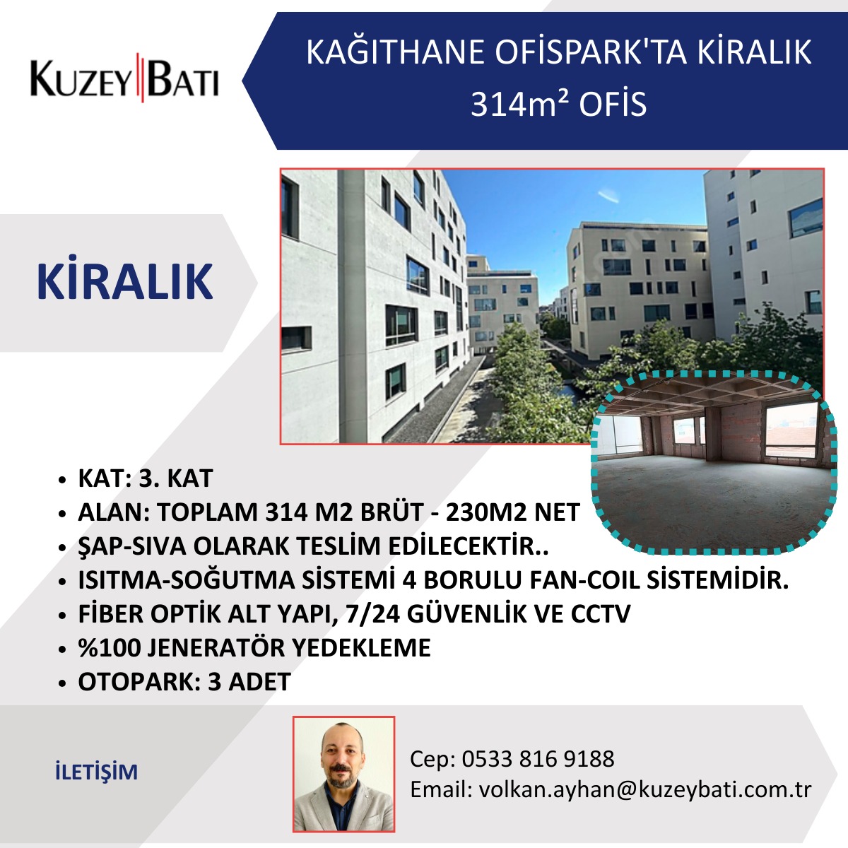 kuzeybati's tweet image. Kağıthane Ofispark'ta Kiralık 314 m² Ofis

✅ 3. Kat, Toplam 314 m² Brüt - 230 m² Net
✅ Otopark 3 Adet

sahibinden.com/ilan/emlak-is-…

☎ 05338169188 Volkan Ayhan

#istanbul #kağıthane #kiralık #ofis #ofispark #sahibinden #kuzeybatı #gayrimenkul #emlak