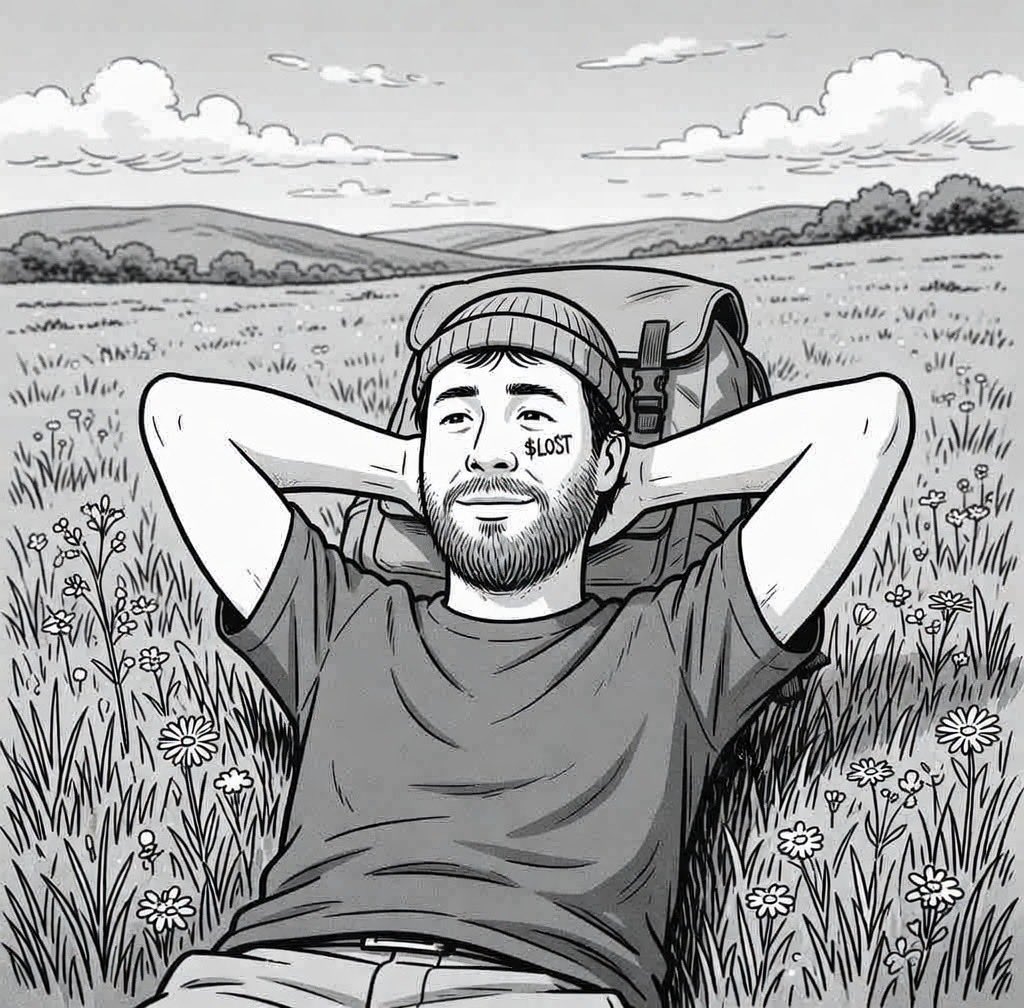 dogwitmaskon's tweet photo. @badattrading_ Survived the asteroid. ☄️ 
Been touching grass. https://t.co/BYtRRVD8ZW