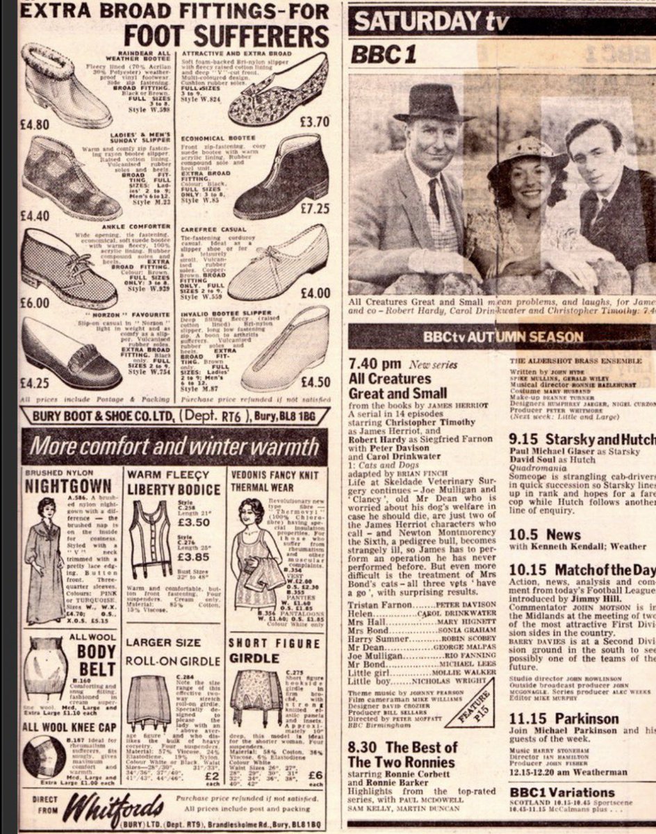 bagshaw2112's tweet image. The TV GAME QUIZ 
Big slippers and Girdles what a time we lived in 
What is the year - 
please repost so others can play. 
Tv teaser! 
What was the year ?   
#sunday                       
 #retro #television