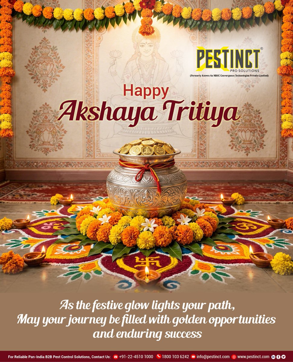 pestinct's tweet photo. On the auspicious occasion of #AkshayaTritiya, we celebrate the spirit of #EnduringProsperity, #Growth, and #NewBeginnings.
Wishing everyone a #Prosperous and #Fulfilling Akshaya Tritiya.
📞 1800 103 6242 | 🌐 https://t.co/6GbagTItnT https://t.co/ubCfHMb1D7