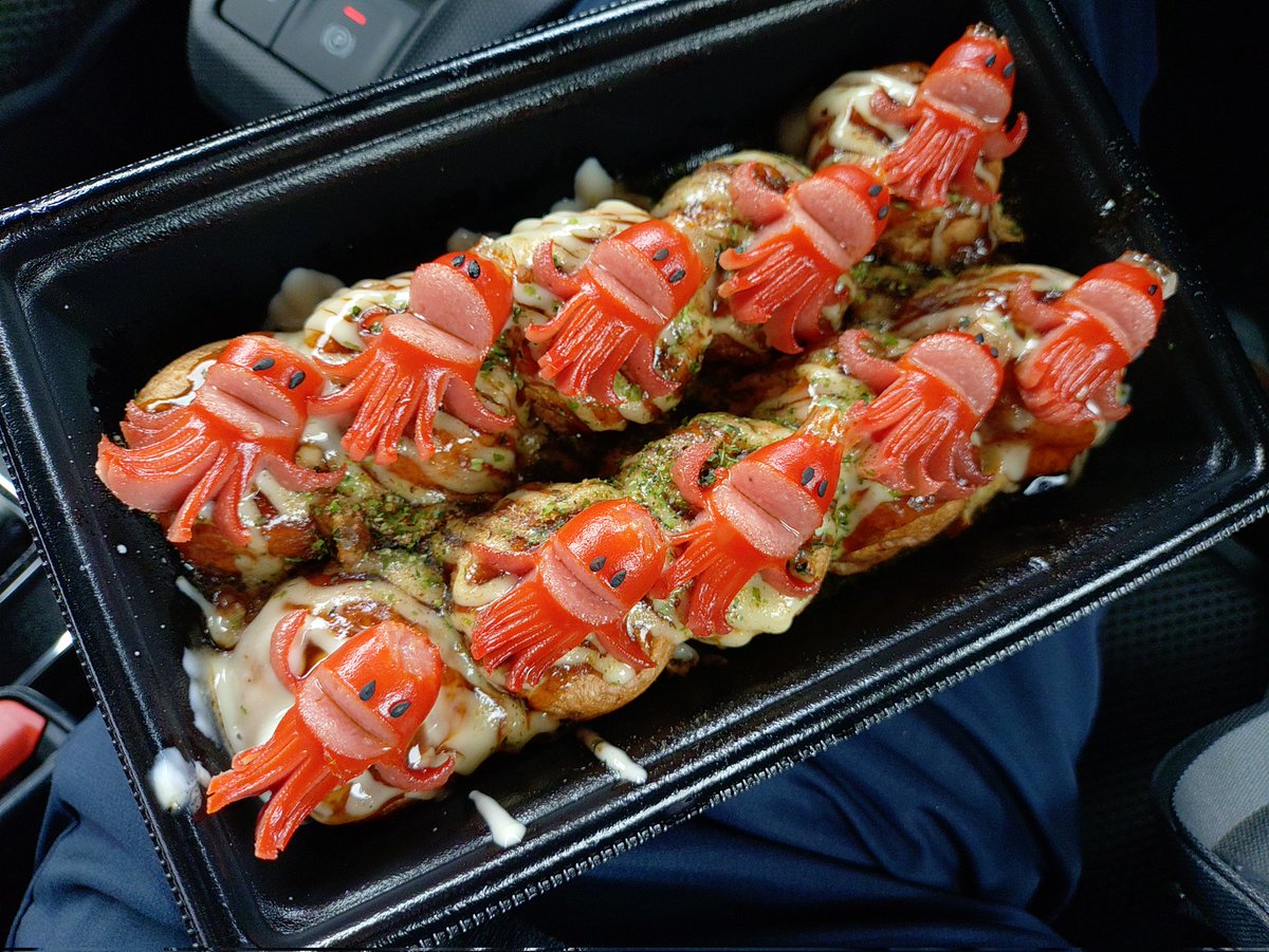 新居浜市の某店でたこ焼きを頼むと、こうなります😍