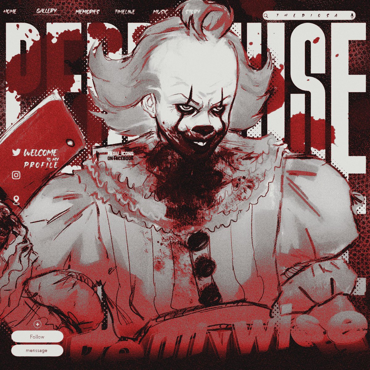 Antonelaga42501's tweet image. Nuevos edits de Pennywise 🎈✨ #IT #Pennywise #Edits #Icons #Pennyfans