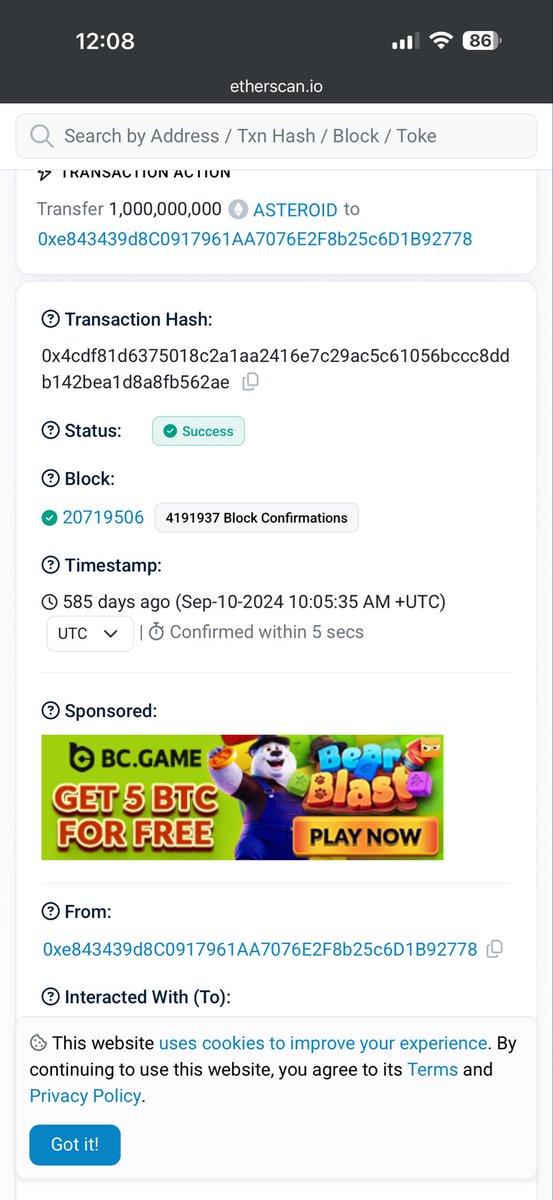 jesusgodking2's tweet photo. @smokey0x But the OG $asteroid is 0xAFF2565091E7207191dBe340B8528D02FA78d044… It was launched first… Why you all picked the wrong one? $neiro 2.0? Same narrative https://t.co/axaxxusvzj
