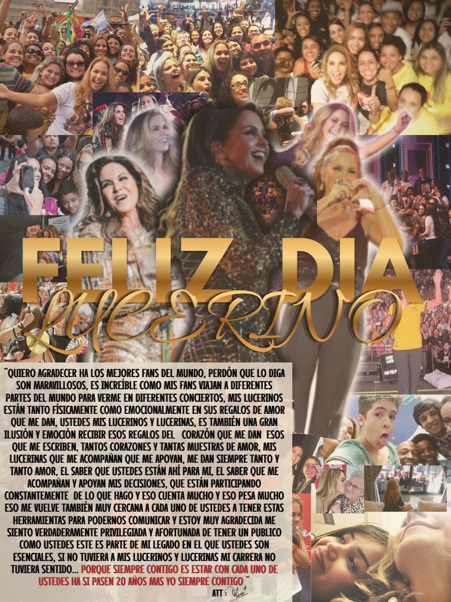🌟💙 Feliz Día Internacional Lucerino 💙🌟
Hoy celebramos el amor, la alegría y la luz que nos regaló nuestra querida Lucero. Ser lucerino es apoyar con el corazón, cantar a todo pulmón sus canciones y admirar su talento, humildad y trayectoria.
Gracias, Lucero, por tantos
