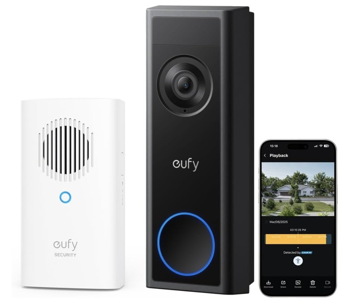 GeekDiscounts's tweet image. Ad: 33% OFF + £4 Voucher #eufy Security Video Doorbell Camera Wireless C31 with Chime - UK 🇬🇧 amzn.to/4tfZ6kp