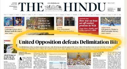 mahaanmahan's tweet image. @the_hindu: only #newspaper with #courage to state the #truth!

@nram @mkstalin  @Trinamool @MahuaMoitra #TamilNaduWillWin @ManoramaDaily @IndianExpress @CskIPLTeam @IPL #bengaleection2026 @bbc @cnn @wsj @PTI @PTI_News @ANI @API @UN_Women @unwomenindia
