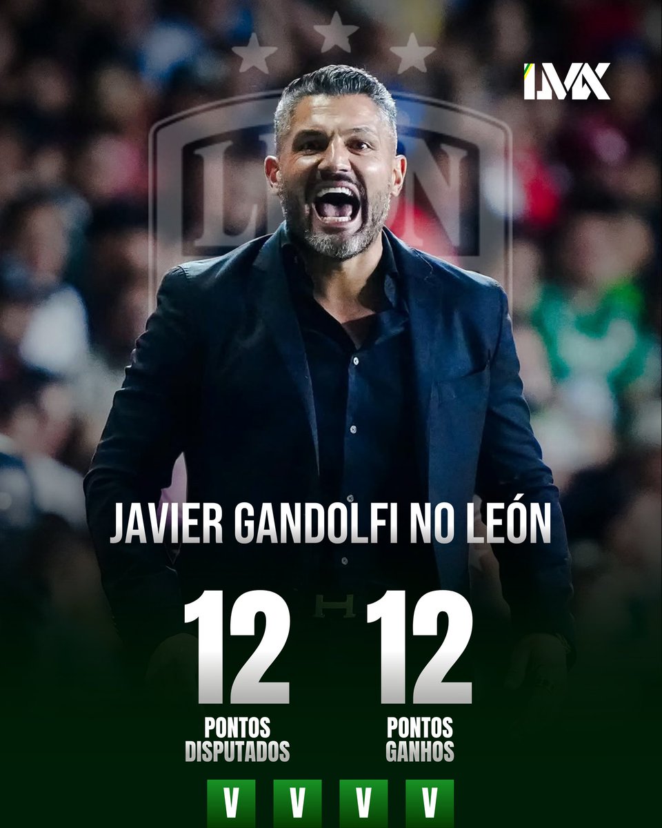 🦁🟢 NINGUÉM ACIMA DELE 🟢🦁

Desde que Javier Gandolfi assumiu o LEÓN, NENHUMA EQUIPE fez mais pontos que a Fiera

⚔️ 12 pontos disputados 
✅ 12 pontos CONQUISTADOS 
💯 100% DE APROVEITAMENTO

Será que ele vai colocar a equipe esmeralda na Liguilla?

#LigaMXBrasil