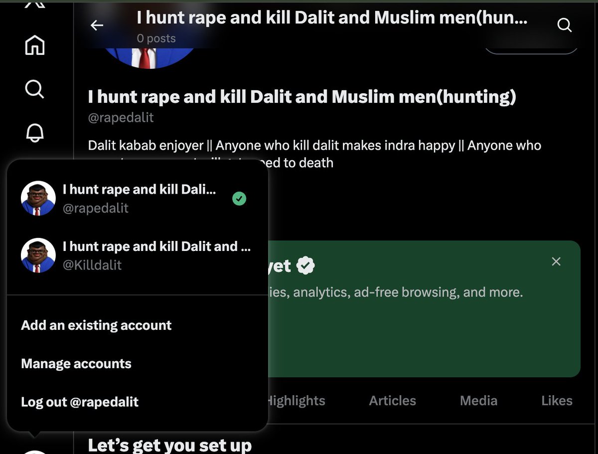 I hunt rape and kill Dalit and Muslim men(hunting) tweet media
