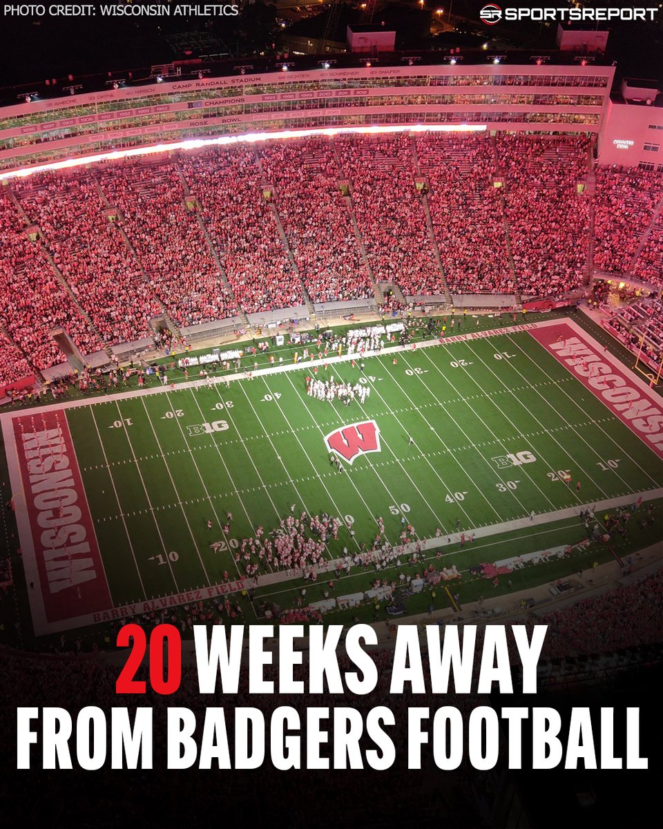 SRBadgers's tweet photo. Only 20 weeks until Wisconsin football! 💥 https://t.co/mb1rlFrRca