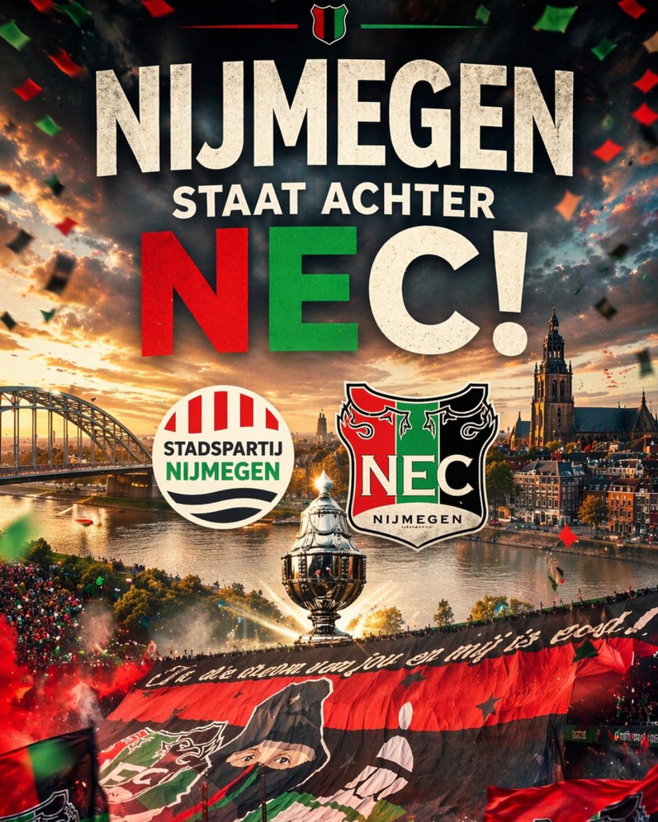 TROTS OP ONS NEC| Wat een supporters. Wat een dag! ❤️💚🖤

Hoe NEC leeft deze weken is ongekend mooi. Wij wensen ons NEC heel veel succes vandaag. En we wensen jou en alle andere supporters een onvergetelijke, prachtige en glorieuze dag!