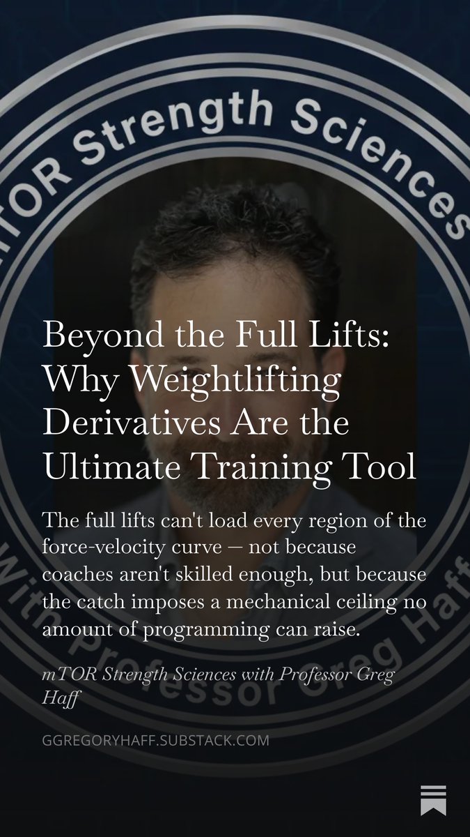 Doc_Haff's tweet image. Beyond the Full Lifts: Why Weightlifting Derivatives Are the Ultimate Training Tool 

tinyurl.com/mja8c4wz

#StrengthAndConditioning #Weightlifting #OlympicWeightlifting #ForceVelocity #SandC #StrengthCoach #SportsScience #AthleticDevelopment #Periodisation