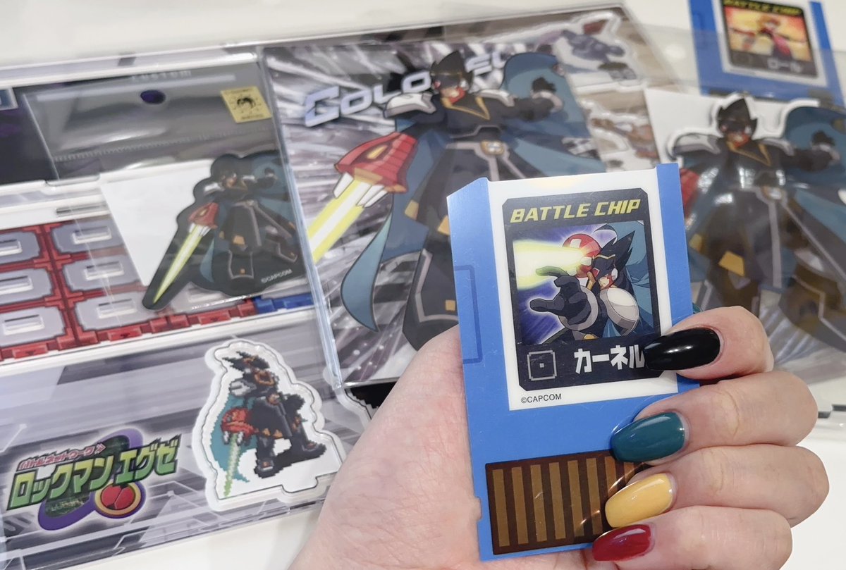ces_paseri28's tweet photo. 先週までやってたエグゼフェアのグッズたち
ランダム系はチップアートのみで1バックだけ買ったら当たり😉前回のグッズもそうだけど引き寄せてる👏ネイルもカーネルカラーに🖤 https://t.co/ENg7ITilrD