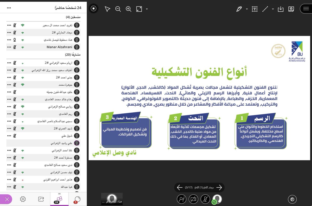 bu_dsa1's tweet photo. #تغطية | نظّمت #إدارة_العلاقات_العامة_والإعلام بـ 
#جامعة_الباحة، ممثلةً في #نادي_وصل_الإعلامي، ورشة “فن وحرفة”، استعرضت أساسيات الفنون التشكيلية ومجالاتها بأسلوب مبسط وتطبيقي، وسط تفاعل وحضور مميز.

#عمادة_شؤون_الطلاب | #الأندية_الطلابية https://t.co/hMWVCqCPEe