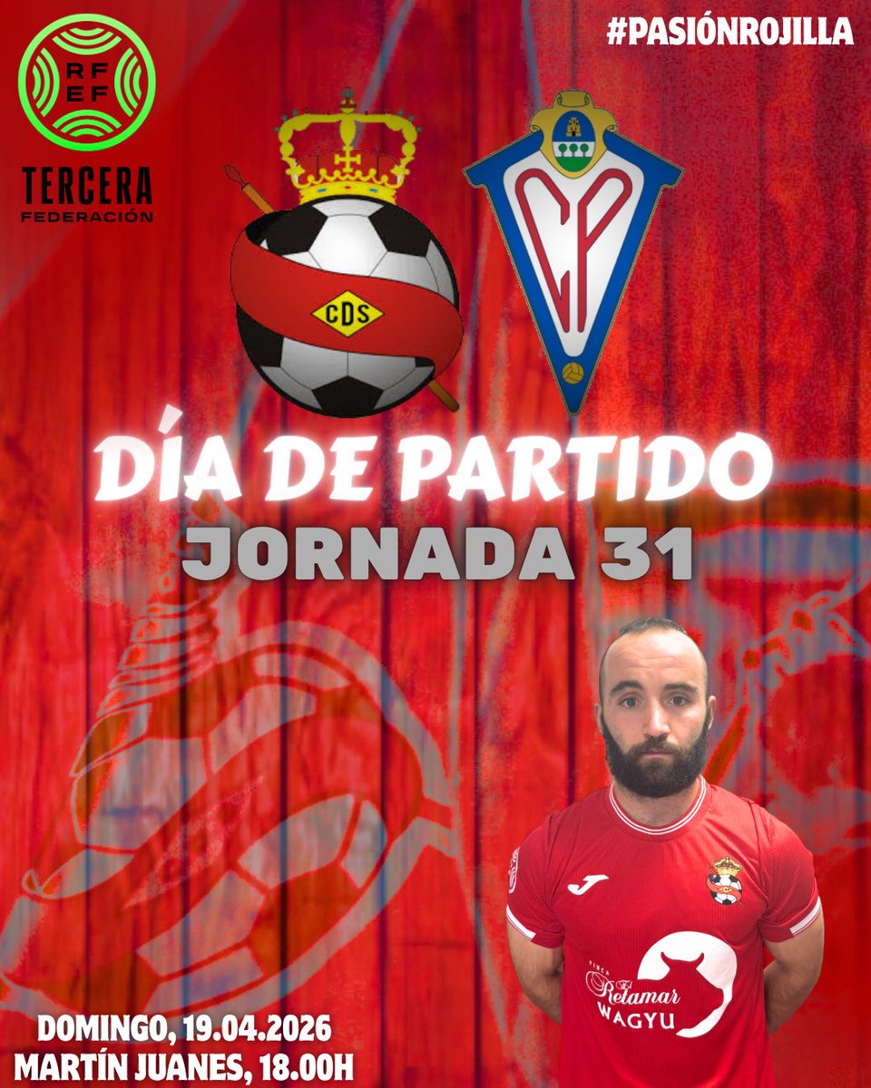 CDSonseca's tweet image. 🔥 𝐃𝐈́𝐀 𝐃𝐄 𝐏𝐀𝐑𝐓𝐈𝐃𝐎 | 𝙏𝙀𝙍𝘾𝙀𝙍𝘼 𝙍𝙁𝙀𝙁

JORNADA 3️⃣1️⃣ | 🆚 @CPVillarrobledo 
 
📍 Domingo 19 de abril, ⏰ 18.00 horas | 🏟 Martín Juanes

#CDS ❤️ #PasiónRojilla