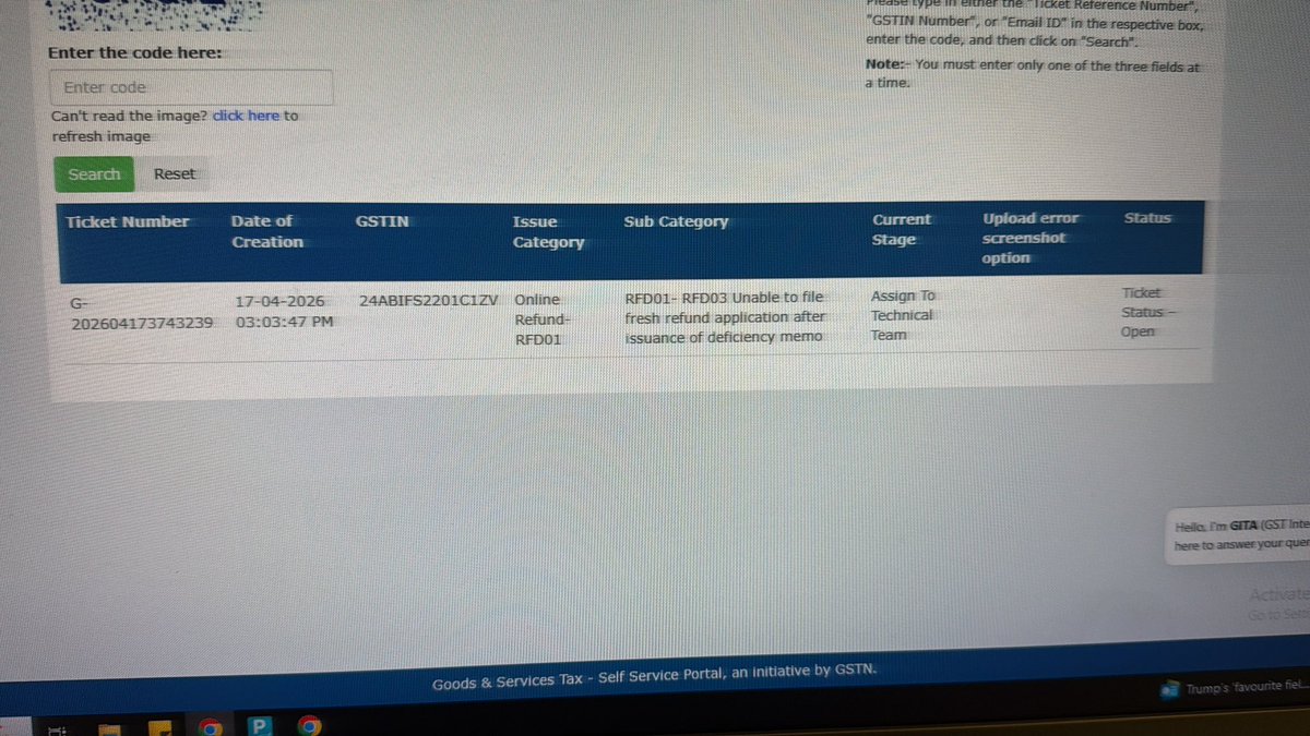 amitkotharii's tweet photo. @Infosys_GSTN Still the grievance is unresolved. Its more than 40 hrs since the grievance is raised. What other option do we have if we won’t be able to file refund within due date. @GST_Council @cgstahmedzone @Infosys_GSTN @FinMinIndia https://t.co/OYLb4mAiVu