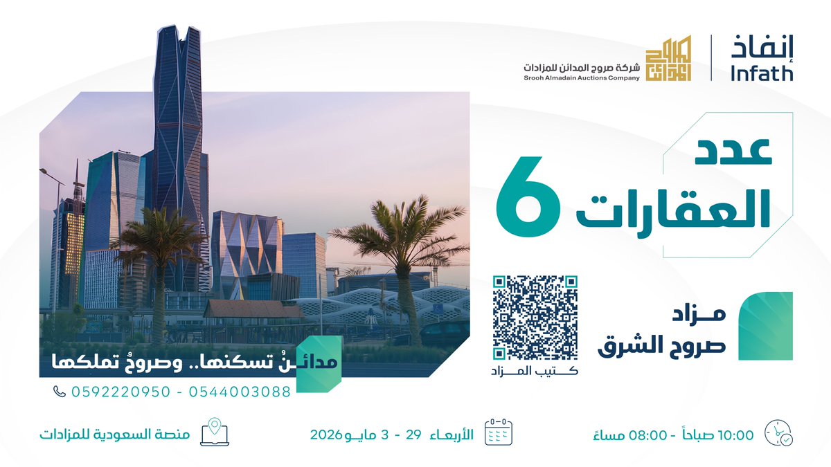 شركة صروح المدائن للمزادات tweet media
