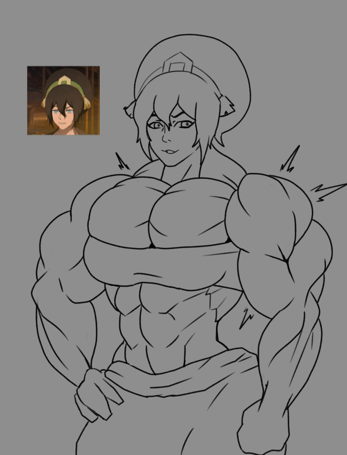 TheFallenFantom's tweet photo. Boulder Shoulders or Shoulder Boulders on her chest? https://t.co/w3bSXfmr16