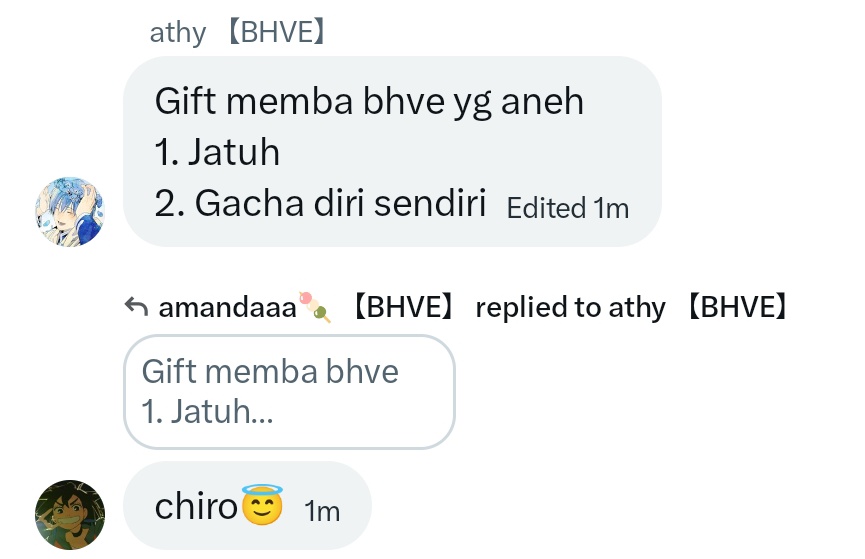 mff ak tida fomo jatuh trus gift memba, ak gacha diri sendiri saja
wml bulan depan coba lagi🙏🏻
#behahahihi