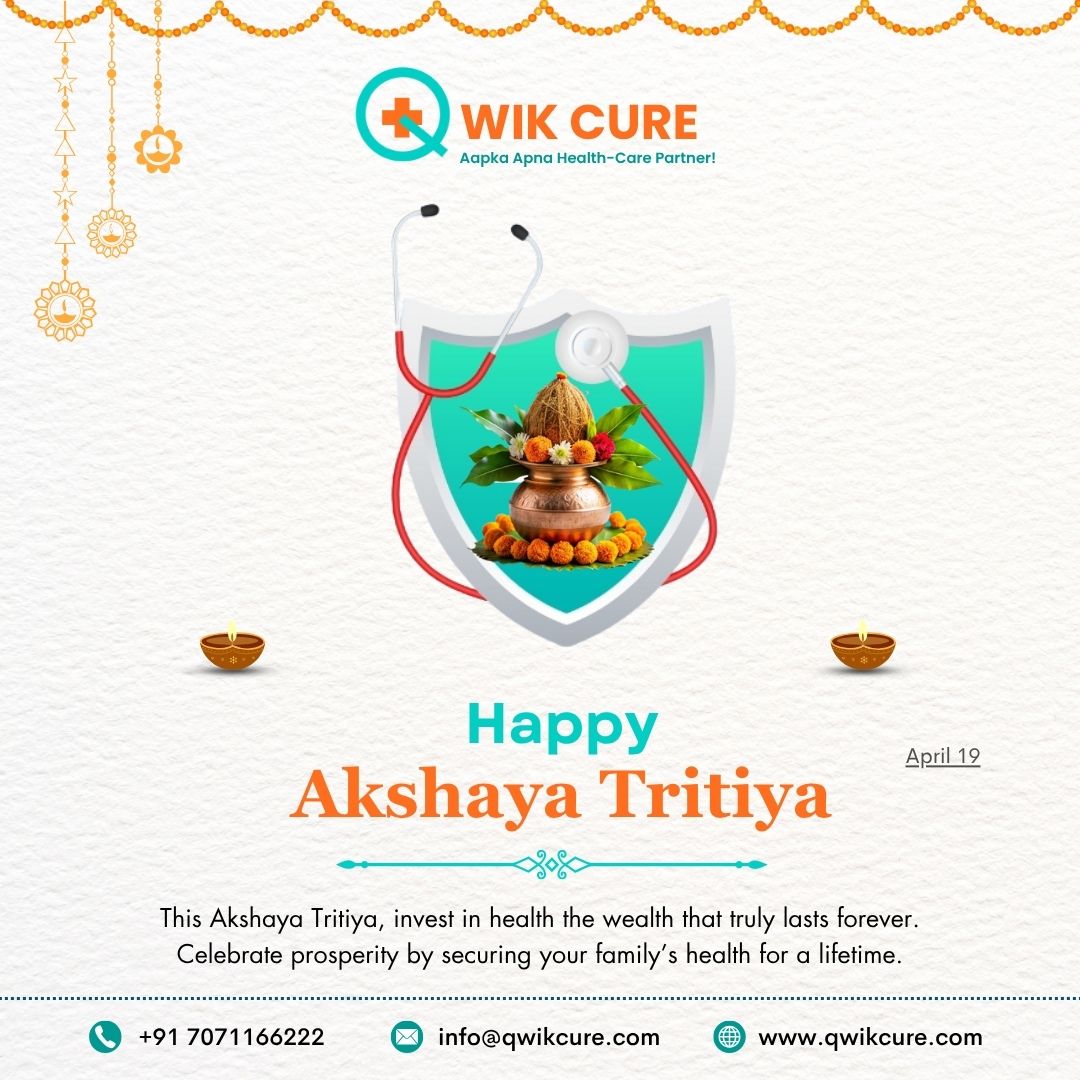 Qwik_Cure's tweet photo. On this auspicious day of Akshaya Tritiya, may you be blessed with everlasting health, wellness, and positivity. Because good health is the greatest wealth.

#AkshayaTritiya #QwikCure #aapkaapanahealthcarepartner #SurgeryExpert https://t.co/mCh8wPAEg9