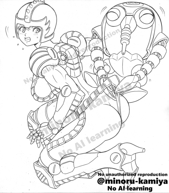 minorukamiya's tweet image. またまたタコ、ペン入れですー^^;