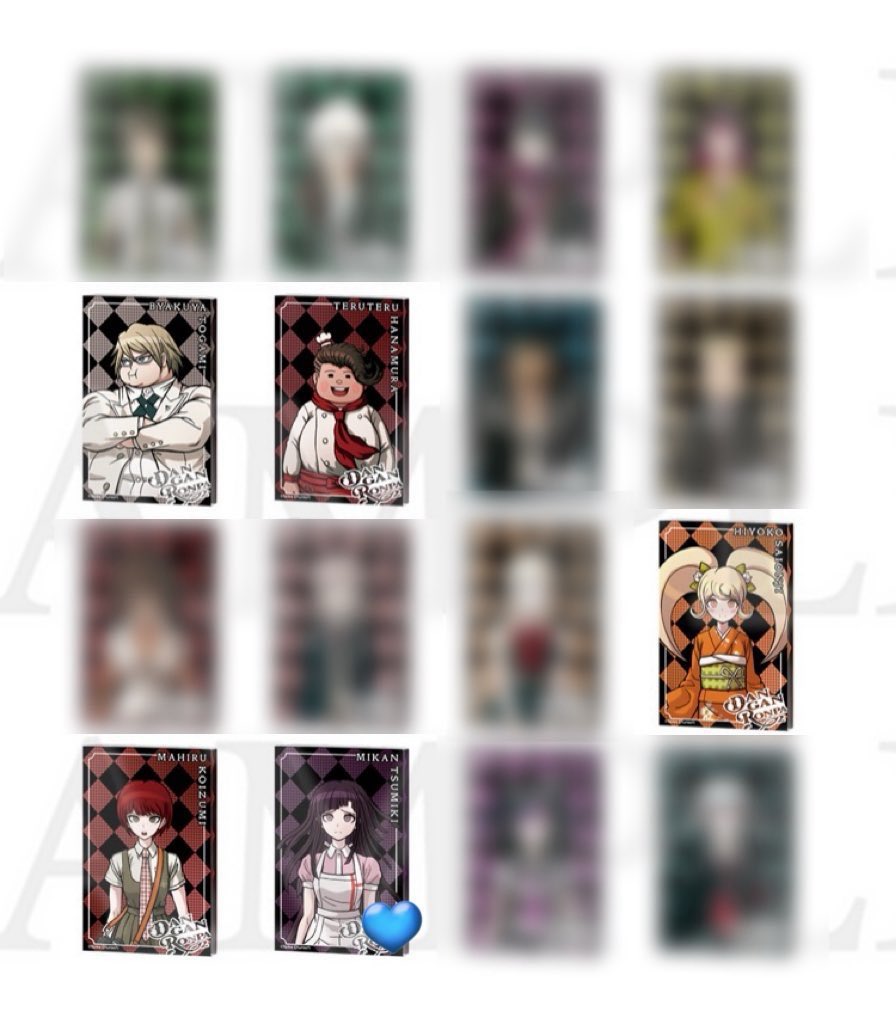 we0at's tweet photo. 【譲渡】ダンガンロンパ 15周年記念展 トレーディング 超高校級キーホルダー アクリルブロック

【譲】
♡日向
十神、花村、西園寺、小泉、♡罪木

【求】定価（+送料）

・♡はアクブロ同数抱き合わせ優先
郵送 or 都内手渡し
お気軽にお声掛けください https://t.co/XMwWTq87Fz