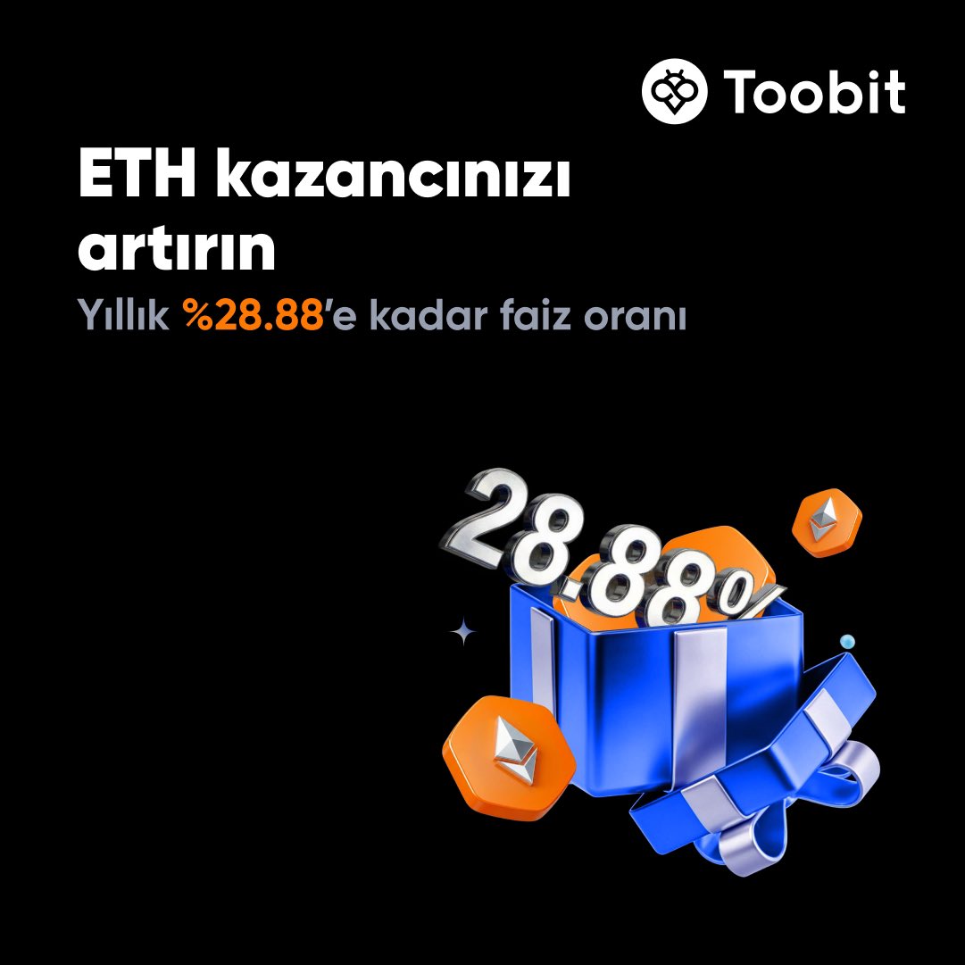Toobit_Turkiye's tweet image. 🚨 Salı Özel - Sınırlı Kontenjan!

Diğerleri tutup umut ederken, siz gerçek getiri biriktiriyor olabilirsiniz.

⏳ Kontenjanlar hızla doluyor. Fırsat pencerenizi kaçırmayın.

👉 Hemen  #Ethereum 'unuzu kilitleyin → bit.ly/4cu38OP

#CryptoEarnings #DeFi #PassiveIncome