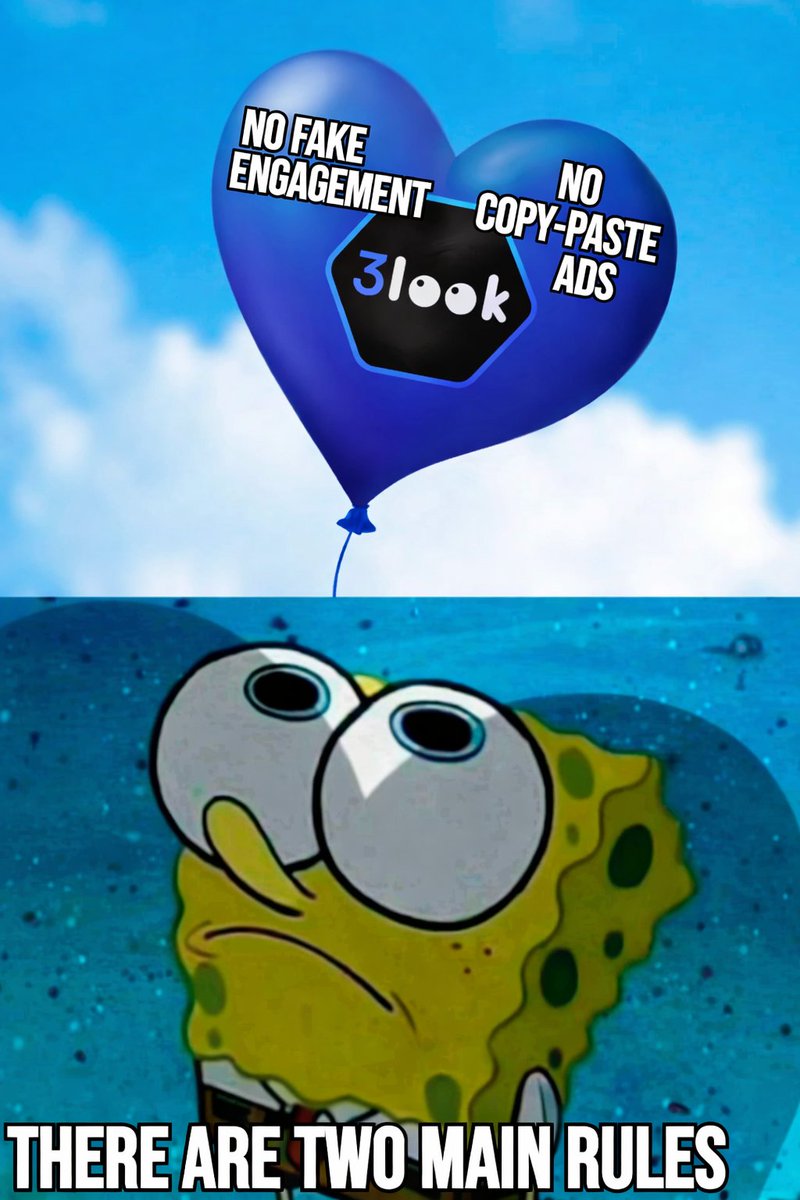 This meme actually explains <a href="/3look_io/">3look</a>  perfectly 😂

There are really only two rules if you want to understand 3look:

Follow the narrative
Post quality content

That’s why I like what they’re building.

No fake engagement.
No lazy copy-paste spam.
No empty noise.
Just creators,