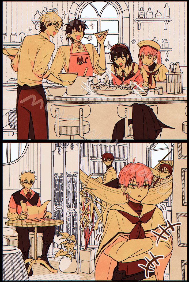 海賊パロ🏴‍☠️
なんやかんやハッピー共同船上生活してる