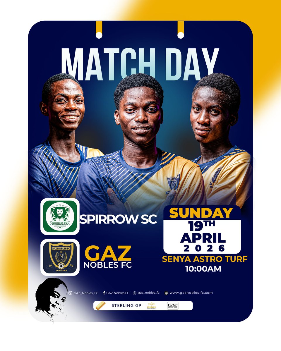 gaz_nobles_fc's tweet image. IT’S MATCHDAY!

🆚 Spirrow SC
🏟 Senya Astro Turf
⌚ 10:00 AM

Early kickoff, same focus. Ready to compete and set the tone.

#GAZNoblesFC #HomeOfDreams #Excellence