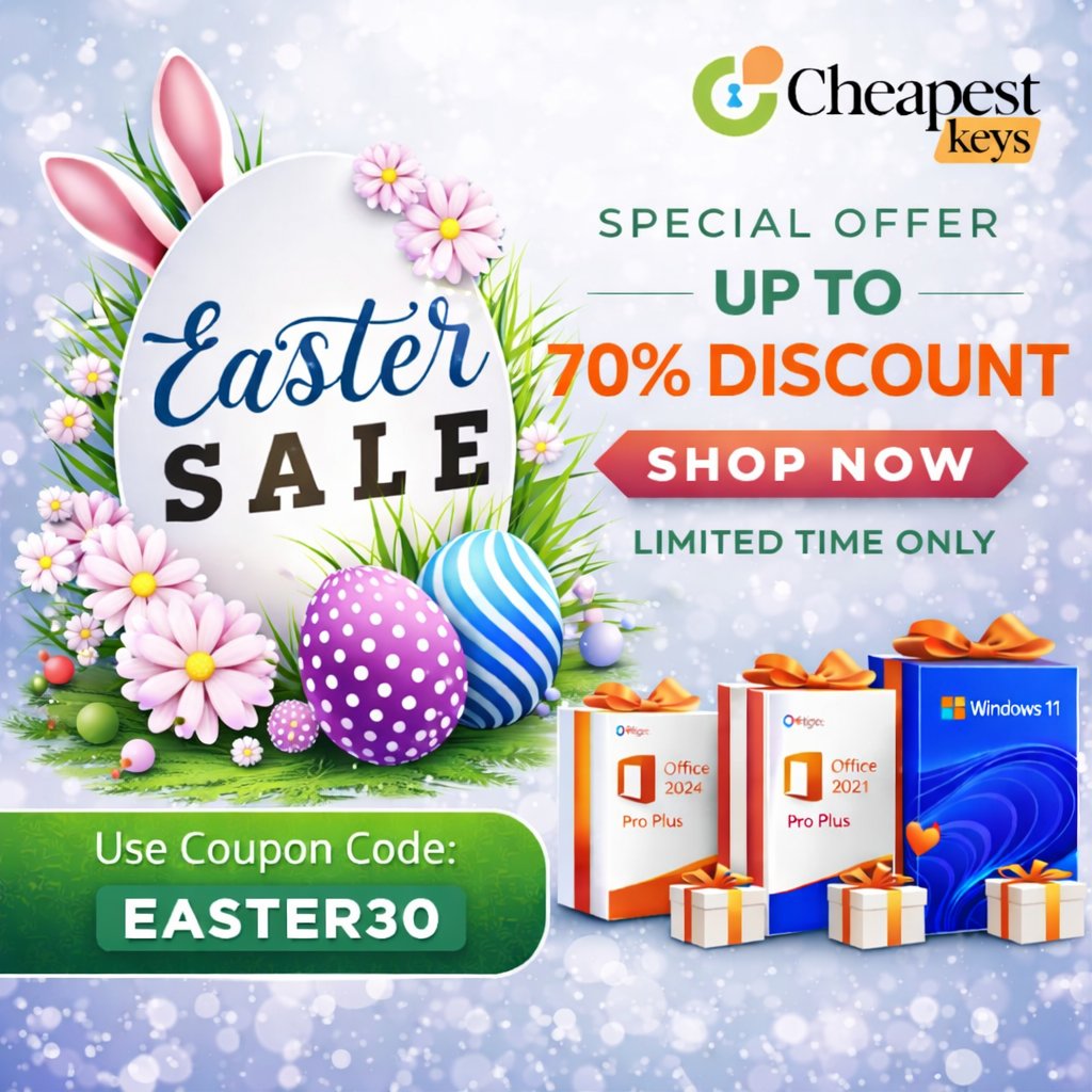 Genuine_license's tweet image. 🌸 Easter Mega Sale is live!

Get 30% OFF on digital products
Use code: EASTER30
Shop now 👉 cheapestkeys.com

⏳ Limited-time offer
#EasterSale #Deals #Discount