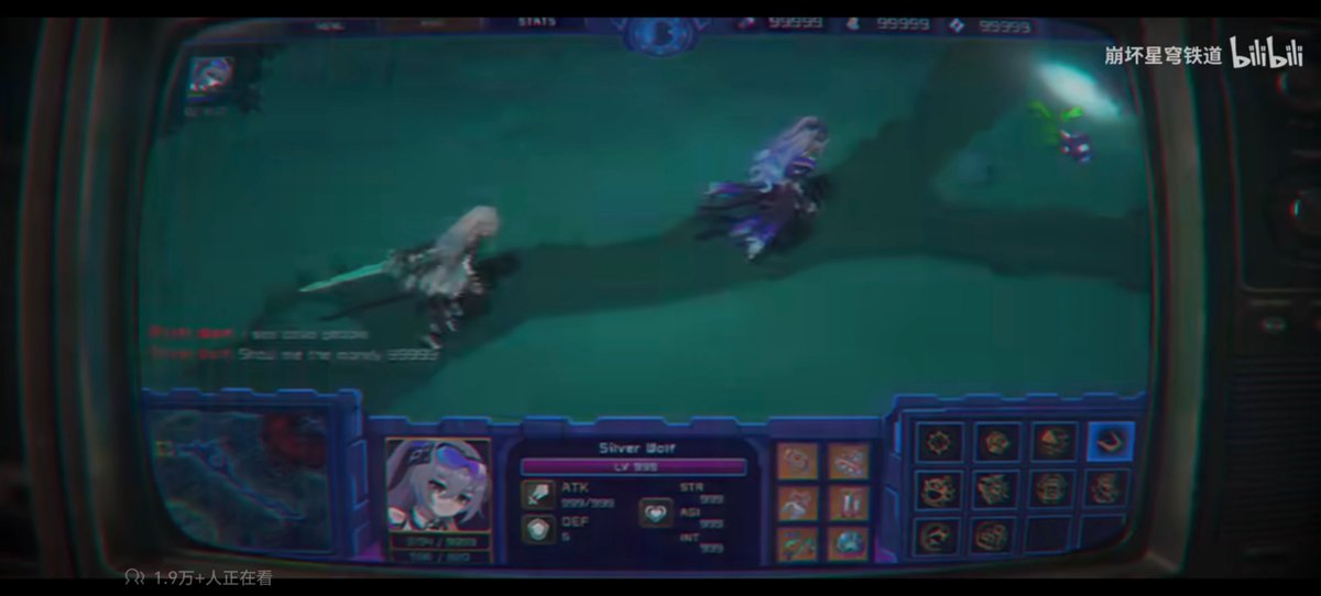 设定里，银狼不作弊的话玩游戏打不过流萤。😌