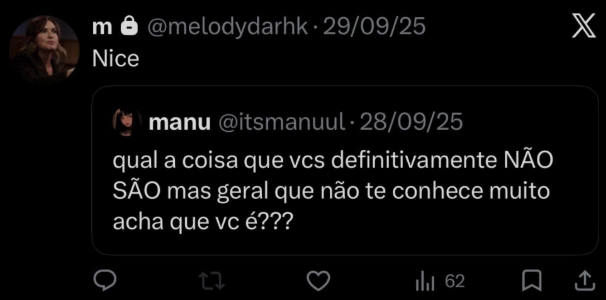 MarmayCallout's tweet photo. If you don’t know why we’re here, this pretty much sums it up.

“What’s the thing that you’re definitely NOT but people who don’t know you that well think you are?” "Nice" https://t.co/bkU1x4NeKd