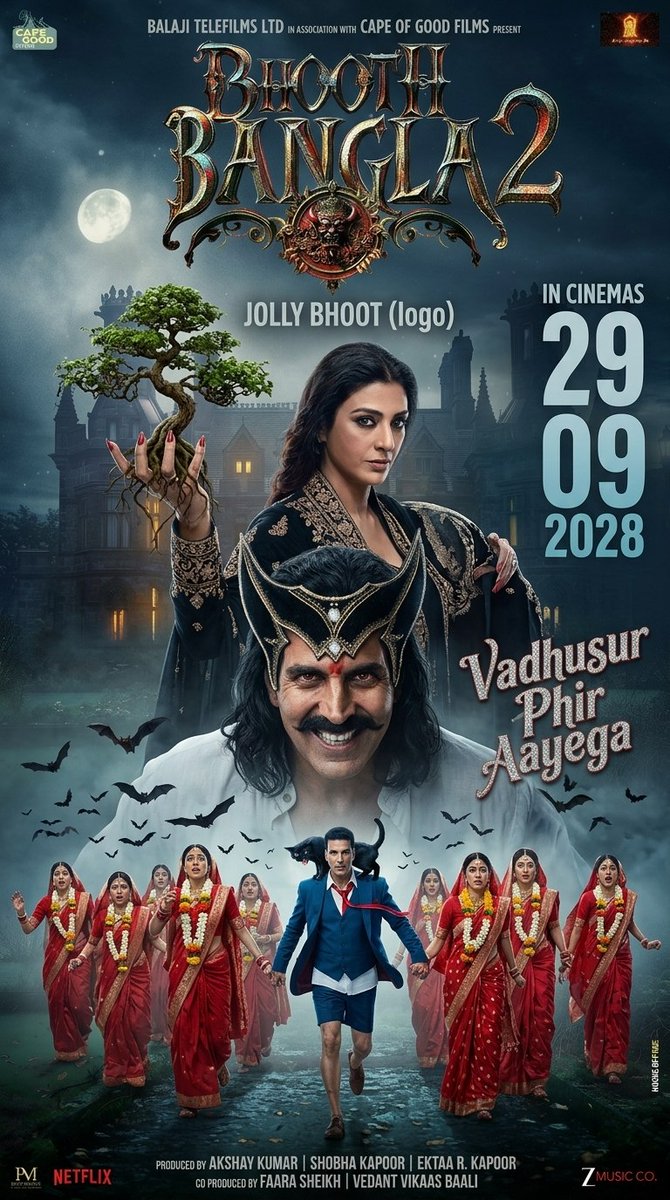 JollyBhoot's tweet image. #AkshayKumar last 5 films:
#SkyForce Good
#KesariChapter2 Very Good
#Housefull5 Crap
#JollyLLB3 Crap
#BhoothBangla Good

5 back-to-back SUCCESSES though 2 out of 5 were crap movie
Time for #BhoothBangla2 Announcement. 28.51k BMS ✅