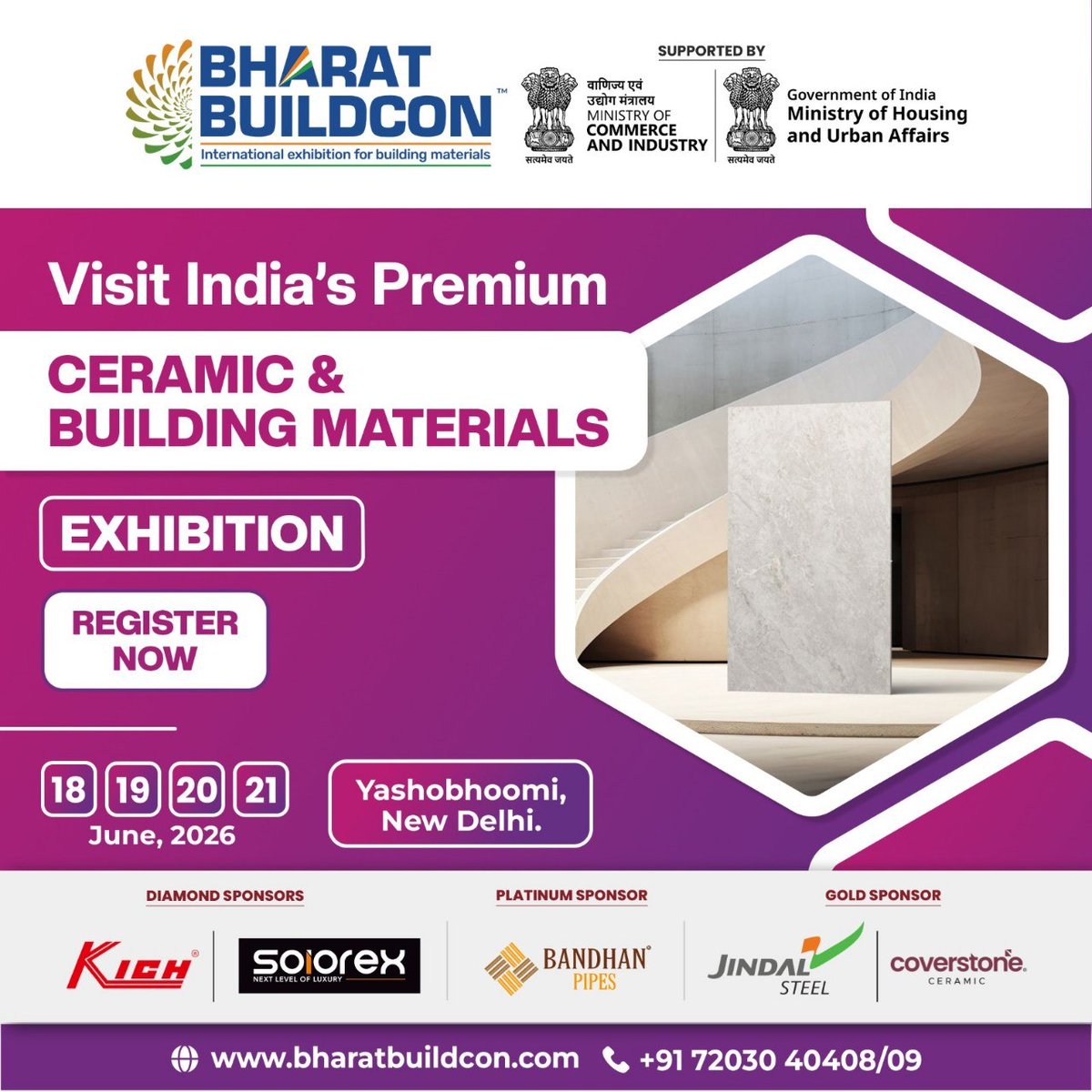 ibais_tiles's tweet image. Discover the future of ceramic &amp;amp; building materials in one place.

Click here for visitor registration:
bharatbuildcon.com/registration/i… 

Follow the Bharat Buildcon channel on WhatsApp: 
whatsapp.com/channel/0029Vb…
.
#exhibition #expo2026 #bharatbuildcon2026 
.
@ibais_tiles
