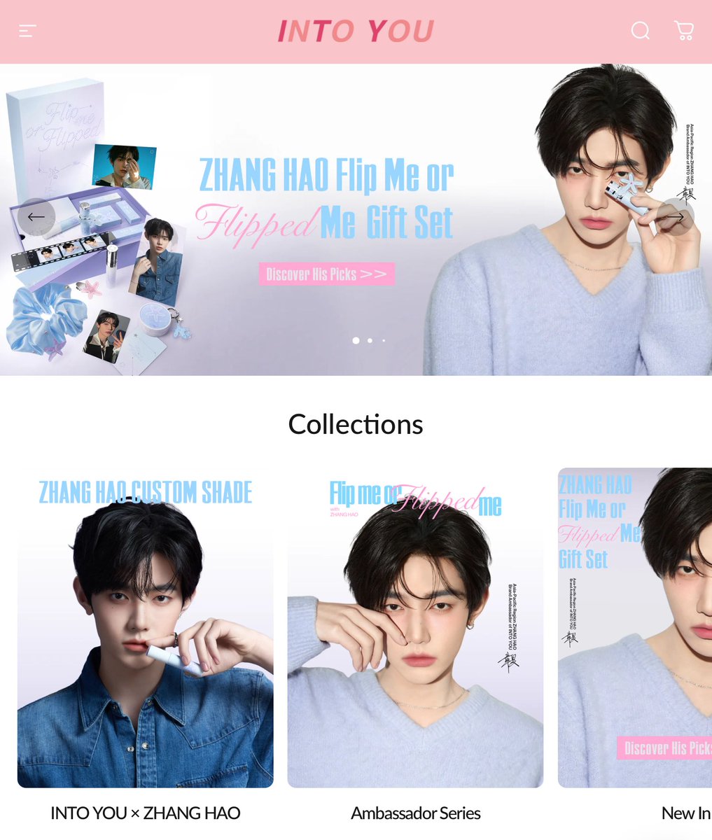 asia pacific brand ambasssdor zhang hao taking over the into you global website 

you can order directly from here: intoyoucosmetics.com/?srsltid=AfmBO…
