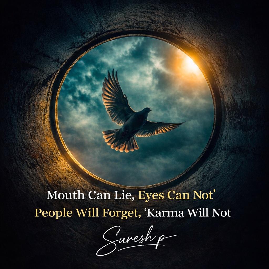 Ahmadspeaks_4U's tweet image. Mouth can lie. Eyes never do.
People may forget… but "Karma never misses. ✨”

Stay real. Stay true.
What you give always comes back.🫣

#Karma #Truth #Motivation  Inspiration Mindset Success...✊