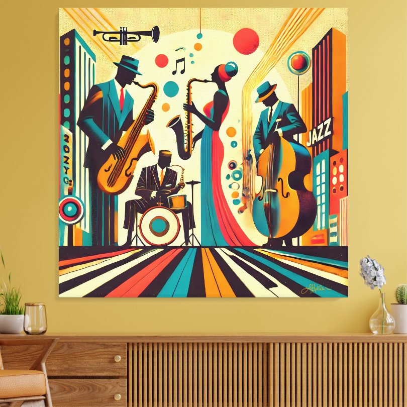 LeeHillerDesign's tweet image. 🎶🎷🎺🥁🎶 
Mid Century Jazz Age Quartet Canvas Print
Item: zazzle.com/mid_century_ja…

#midcentury #midcenturymodern #partysupplies #homedecor #jazz #music #musicians #jazzmusic #gifts #giftideas 

Jazz Collection: