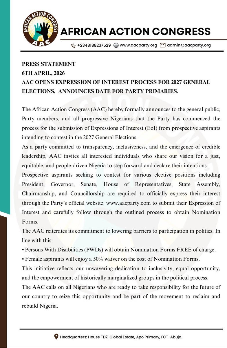 aacparty's tweet photo. If you haven't joined the People's Party for Total Liberation, what are you waiting for?
To become a member, Click 👇🏼:
https://t.co/yw0OC2Ylk7

#AACourParty https://t.co/Vf8m0ADYXN