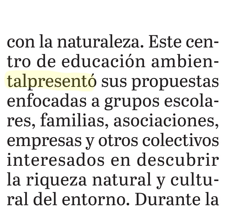 Los espacios...