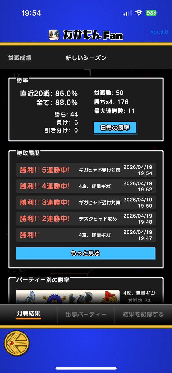 k_tsuchimaru's tweet photo. グラマスチャレンジ50戦

分かってる！
お前らが練習に強いタイプだってことは

#モングラ
#マス1奪還を https://t.co/RpGBz3HAPS