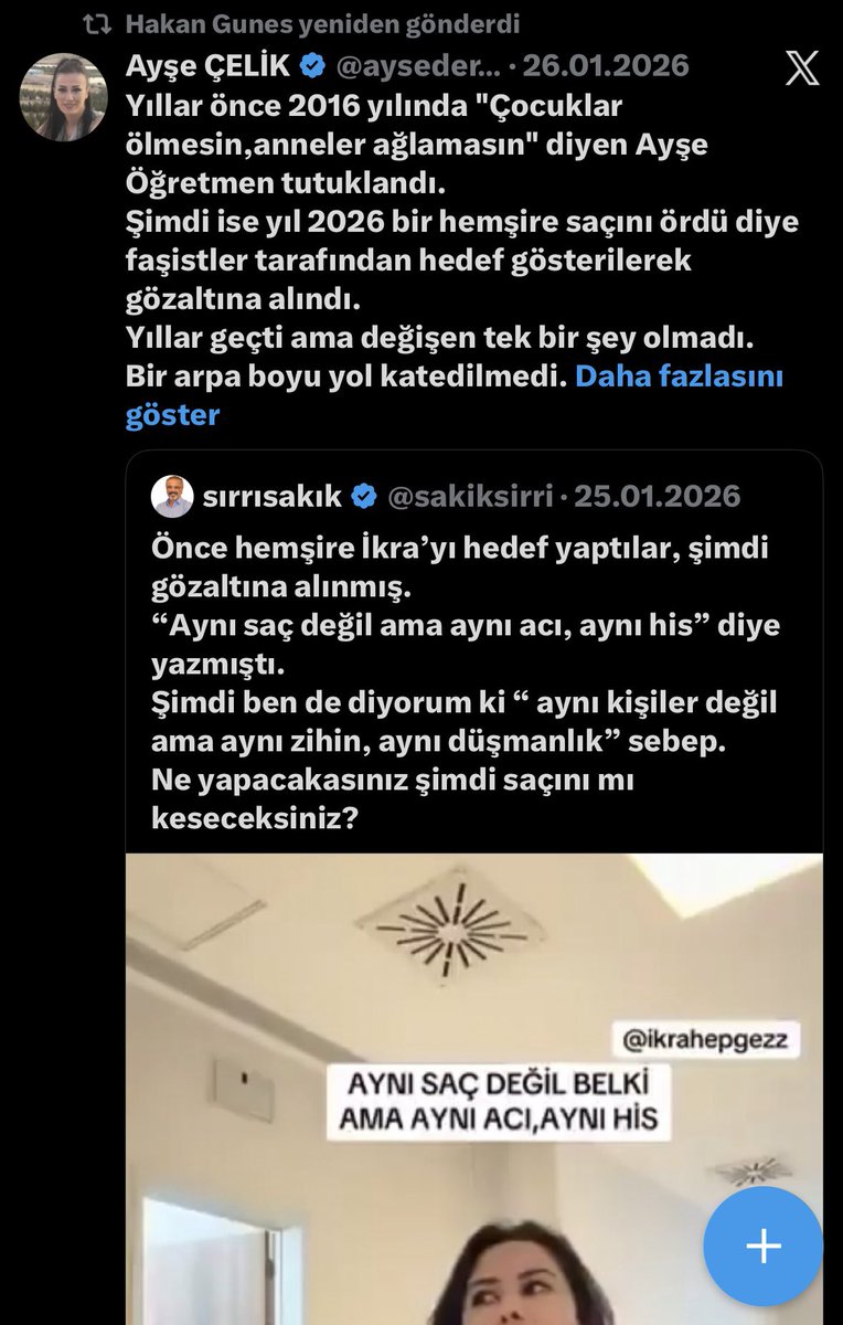 Ben senin o kokunu alırım. Çok masumsunuz sırf saçını ördü diye zulmettiler hemşireye di mi? Okulda terör sempatizanlarına propaganda yaptırtmayacağız.