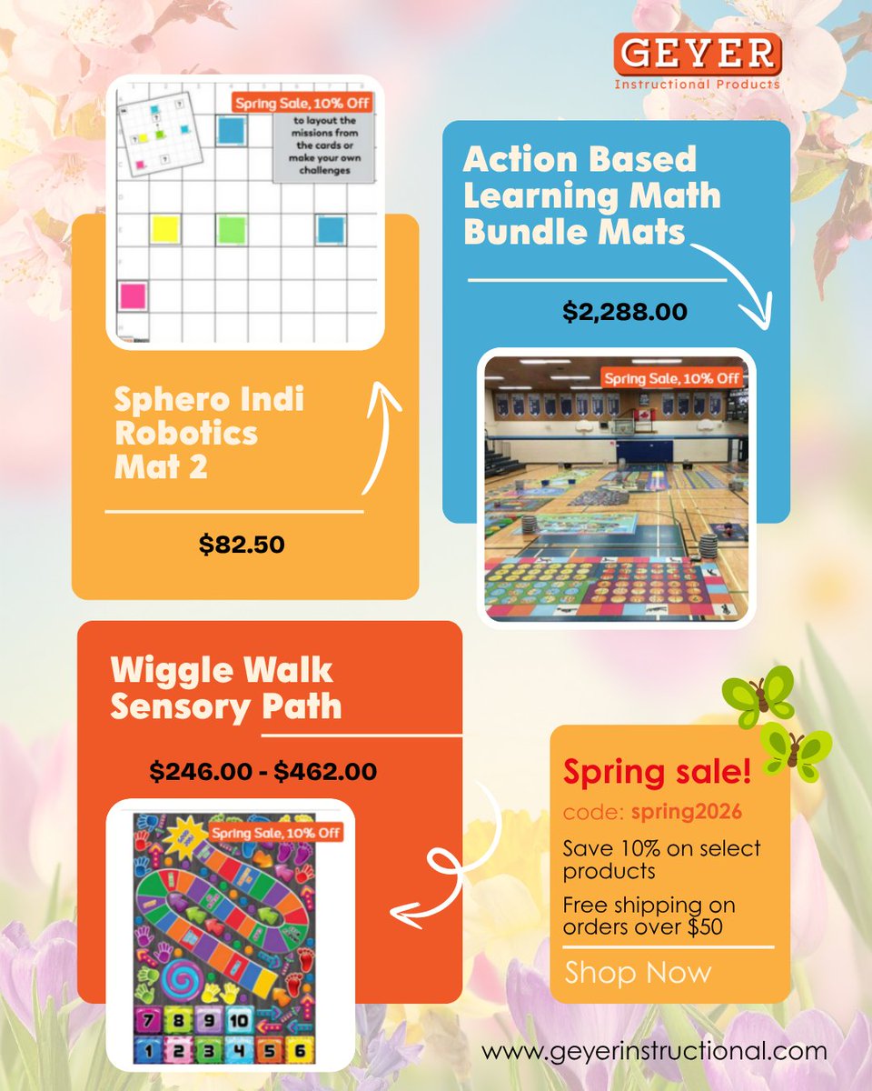 GeyerClassroom's tweet image. Sunday Best Picks 🌸

Save 10% on STEM tools like Edison Robot, Kinazium, Sphero Indi &amp;amp; more
🚚 Free shipping over $50
Use code: spring2026

👉 geyerinstructional.com

#SpringSale #STEM #EdTech #ClassroomTools #GeyerInstructional
