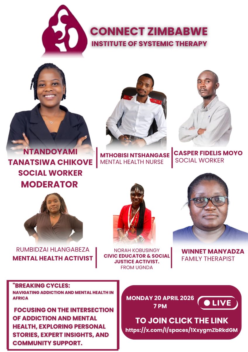connect_zist's tweet photo. Don't forget to join us tomorrow
#connectzist
#mentalhealth
#addiction
@KobusingyeNora
@NtandoyamiChik1
@Freedomhive_Ug
@amandachenai https://t.co/UQmzN72BHL