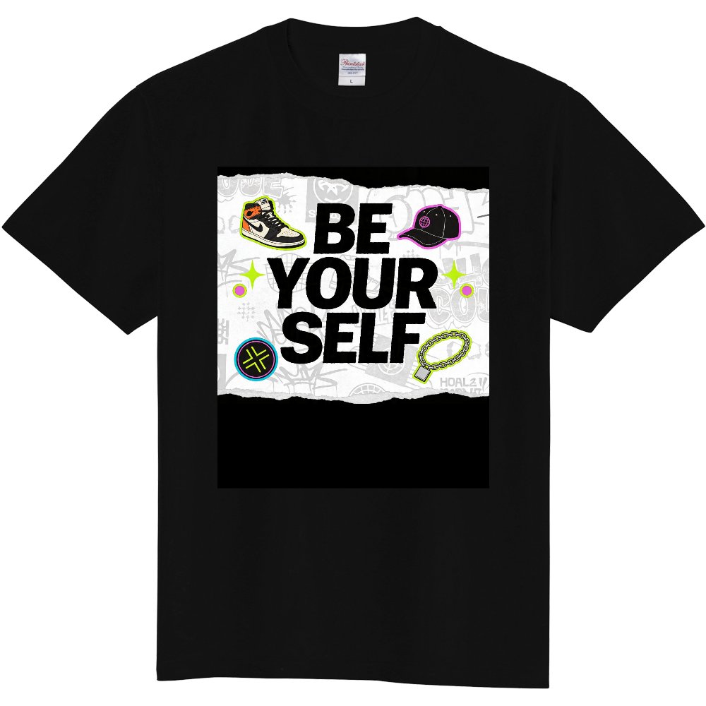 uptmarketshop's tweet image. BE YOURSELF　オリジナルデザインTシャツ|UP-Tマーケット
market.up-t.jp/69e4b5e289fe9
#BEYOURSELF #オリジナル #黒Tシャツ #アップティーマーケット #アップティー