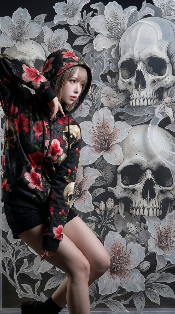 モカさん ️ステキなパーカーをありがとう💕💀 躑躅髑髏