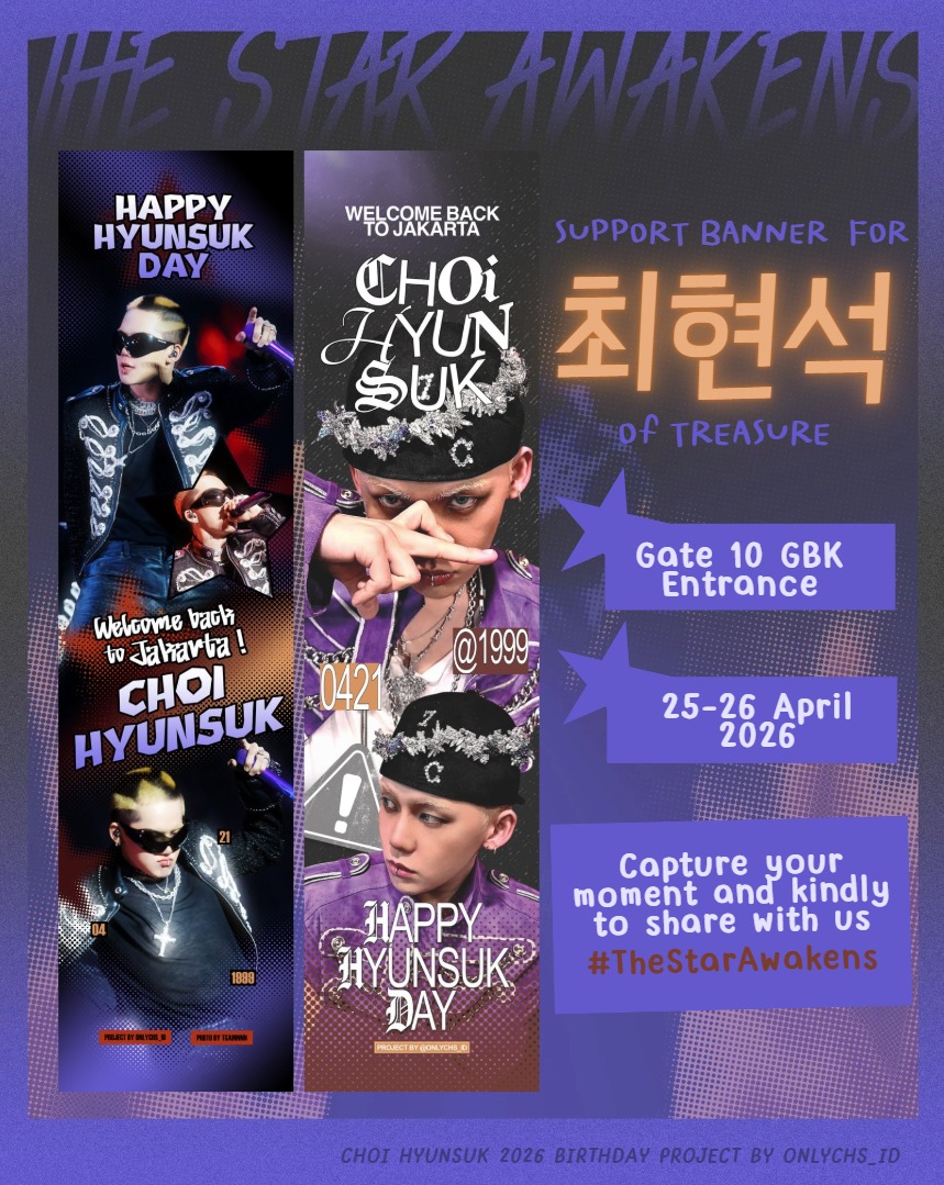 ★ 𝐓𝐇𝐄 𝐒𝐓𝐀𝐑 𝐀𝐖𝐀𝐊𝐄𝐍𝐒 ★

Drawn by the light, united by the force. This is the way to celebrate #최현석's Birthday together! 

📍Gate 10 Entrance, GBK Stadium
🗓 25 - 26 April 2026

Capture the moment and share with us using #TheStarAwakens ★

#PULSE_ON_IN_JAKARTA