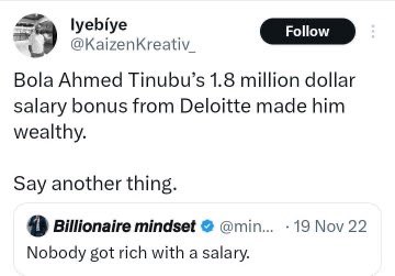 Tinubu has destroyed my 20s tweet media