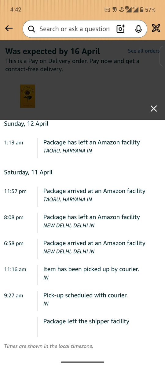 DHideaki71947's tweet image. @AmazonIN @AmazonHelp Order 368538114942 is stuck in a loop. Driver falsely claims "Address Incorrect" to avoid a COD delivery in Chennai, despite 7k items arriving here fine before. Support is useless for a week. Fix your delivery malpractice. #AmazonIndia #Chennai #BadService