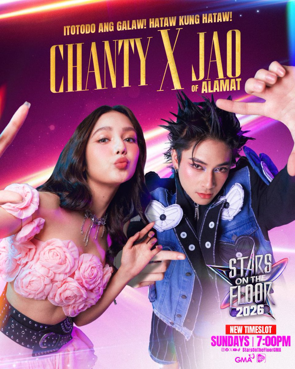 Our contemporary duo, Chanty and ALAMAT Jao!

#StarsOnTheFloor | Sundays, 7:00 PM
#SOTFOPMHatawNight #Chanty #ALAMAT_JAO