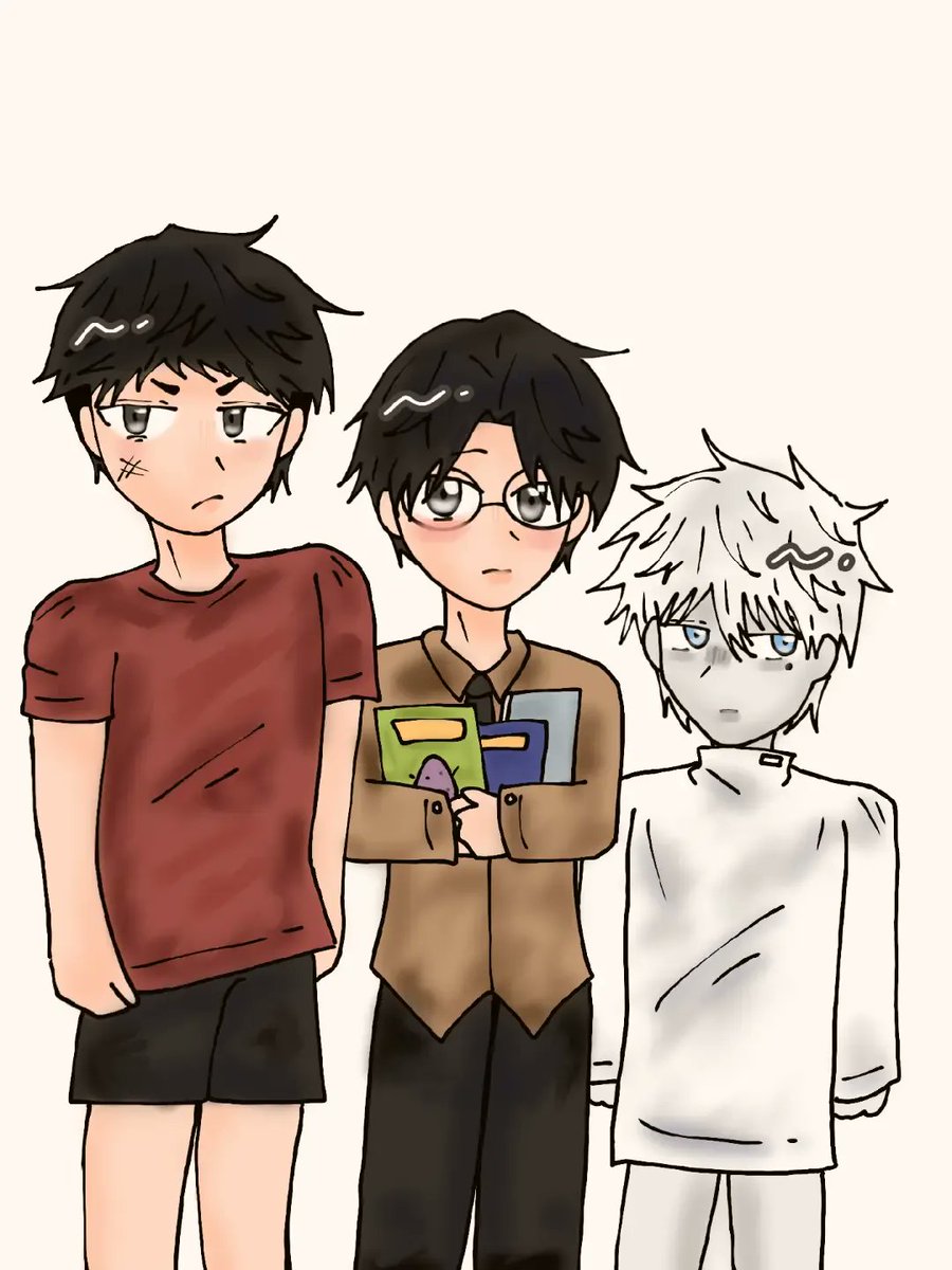 sherly1484273's tweet image. Drawing the kid version Hairen, Dante kang, and David from fogland
#fogland #drawing #kid #cutie